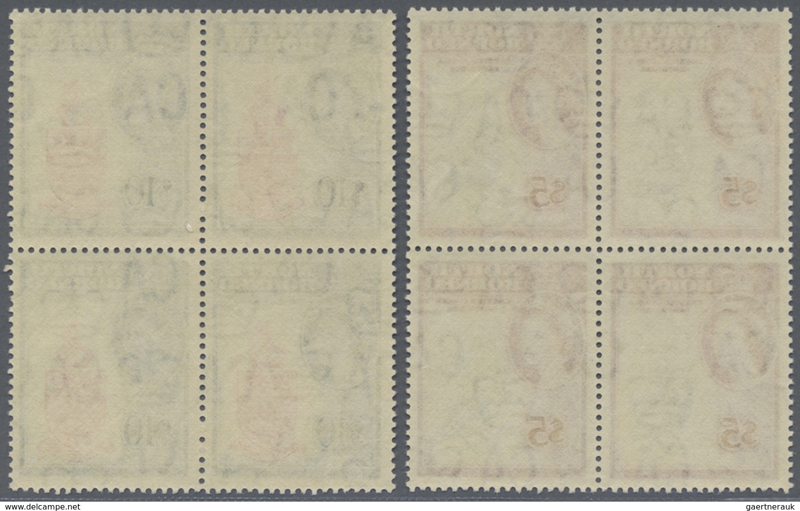 ** Nordborneo: 1961, QEII Pictorial Definitives Complete Set Of 16 In Blocks Of Four, Mint Never Hinged - North Borneo (...-1963)