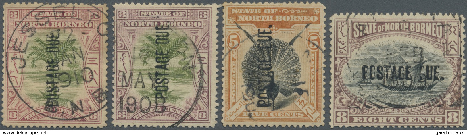 O Nordborneo - Portomarken: 1901/1902, Pictorial Definitives Optd. 'POSTAGE DUE.' (with Stop After 'DU - Noord Borneo (...-1963)