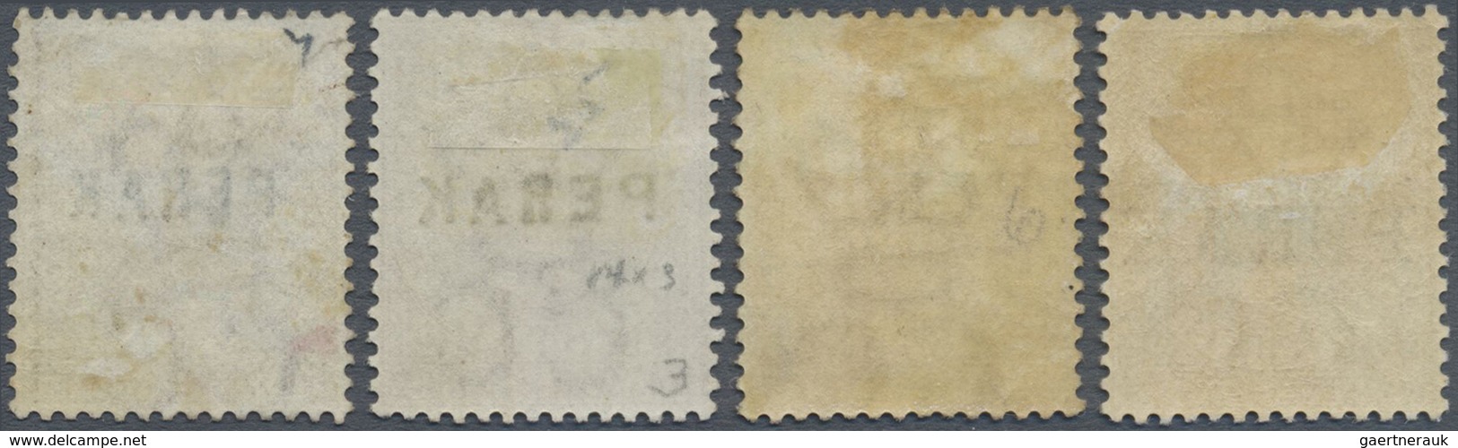 * Malaiische Staaten - Perak: 1880/1881, Straits Settlements QV 2c. Brown Wmkd. Crown CC Four Stamps W - Perak