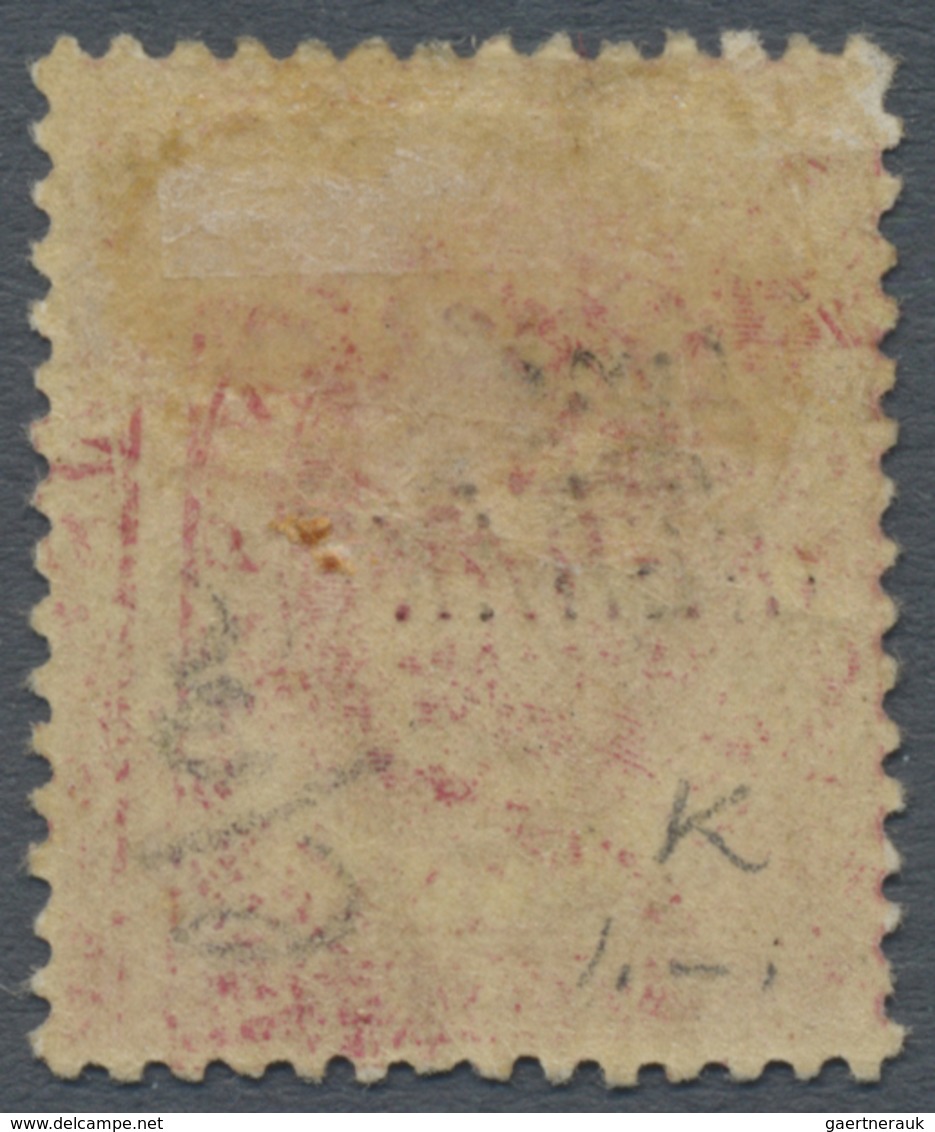 * Malaiische Staaten - Perak: 1887-89 1c. On 2c. Rose, Optd. Type 35, Mounted Mint With Large Part Ori - Perak