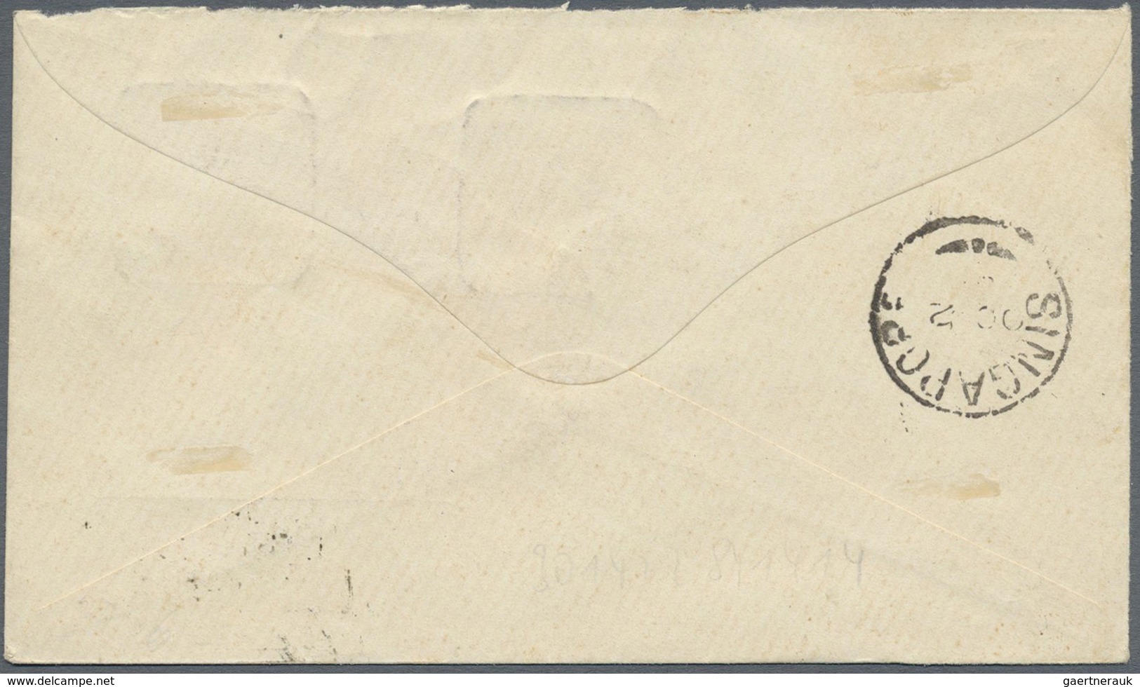 Br Malaiische Staaten - Perak: 1895 Registered Cover From Teluk Anson To Singapore Franked 1892-95 1c., - Perak