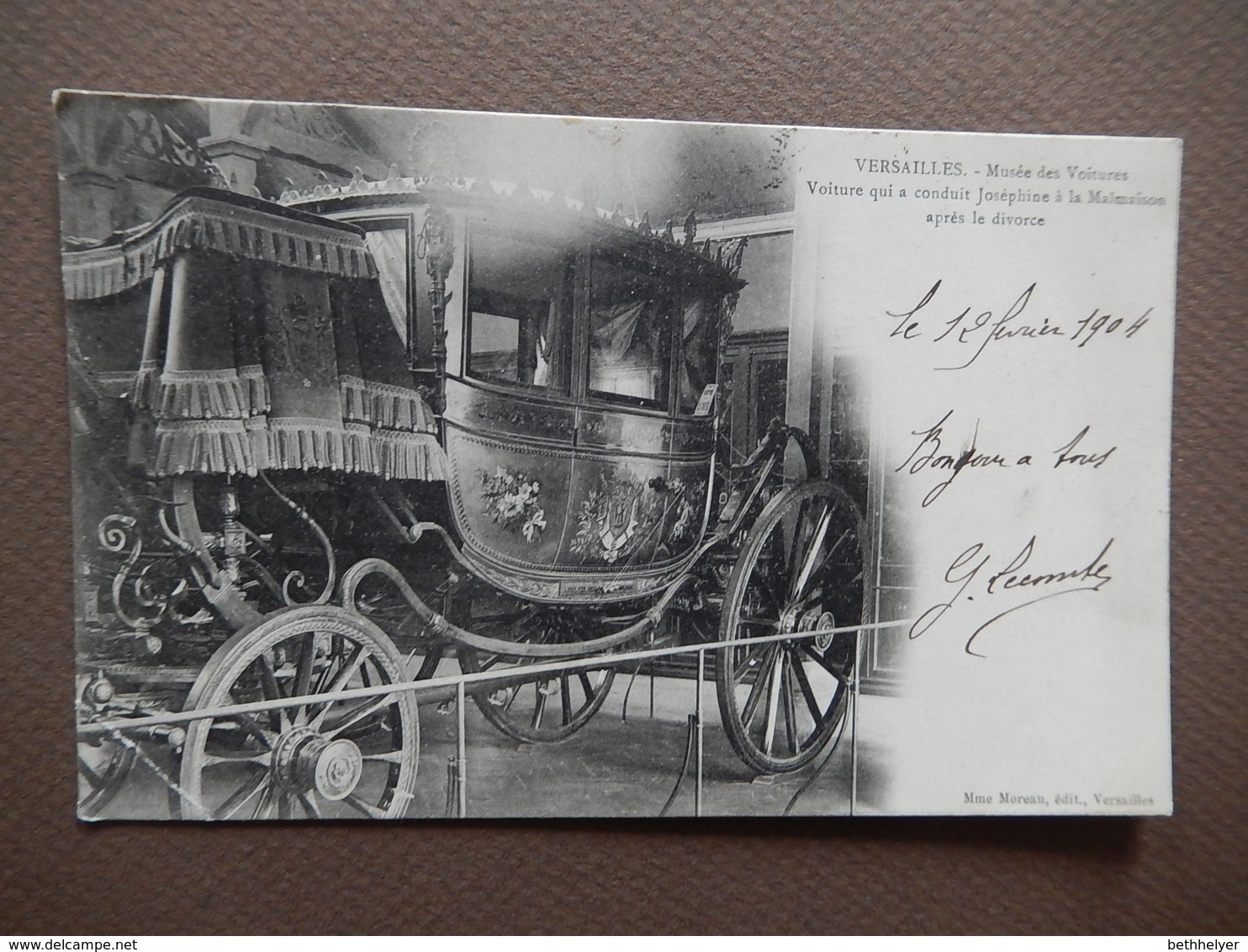 CPA -  (78) - VERSAILLES - MUSEE DES VOITURES - VOITURE QUE A CONDUIT JOSAPHINE A LA MALMAISON - TIMBREE 1904 - R11036 - Versailles (Château)