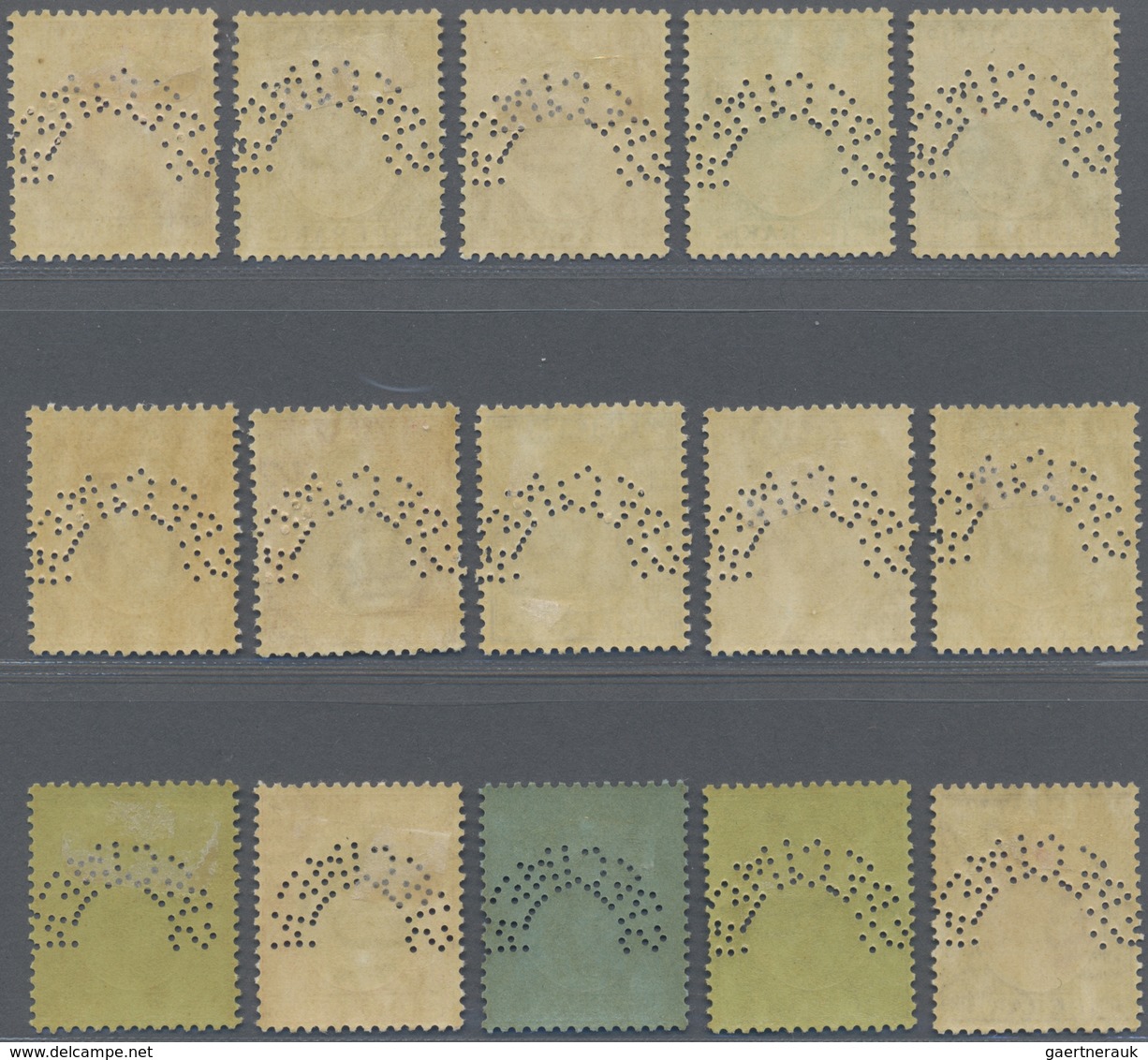 * Malaiische Staaten - Perak: 1935/1937, Sultan Iskander Definitives Complete Set Of 15 Perforated SPE - Perak