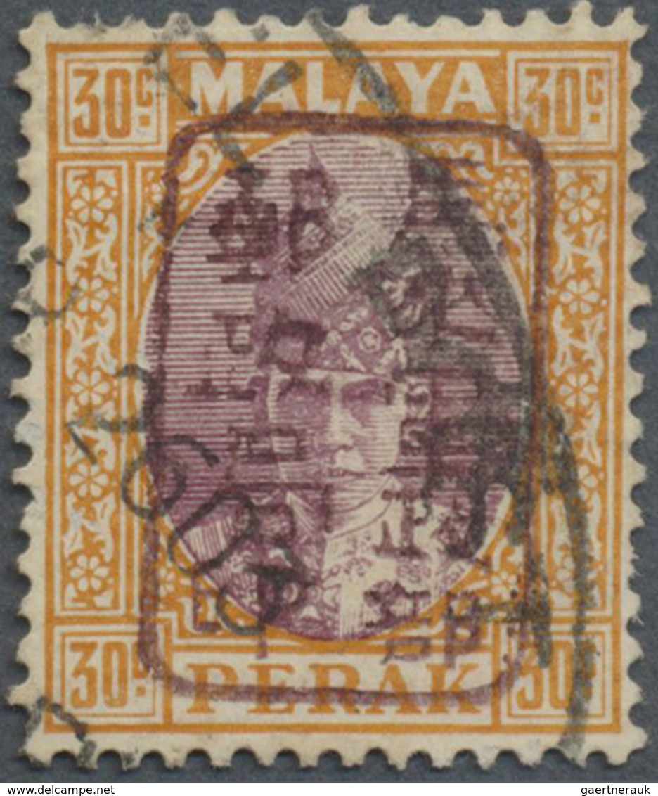 O Malaiische Staaten - Perak: Japanese Occupation, 1942, General Issues, Perak 30 C. With Small Seal I - Perak