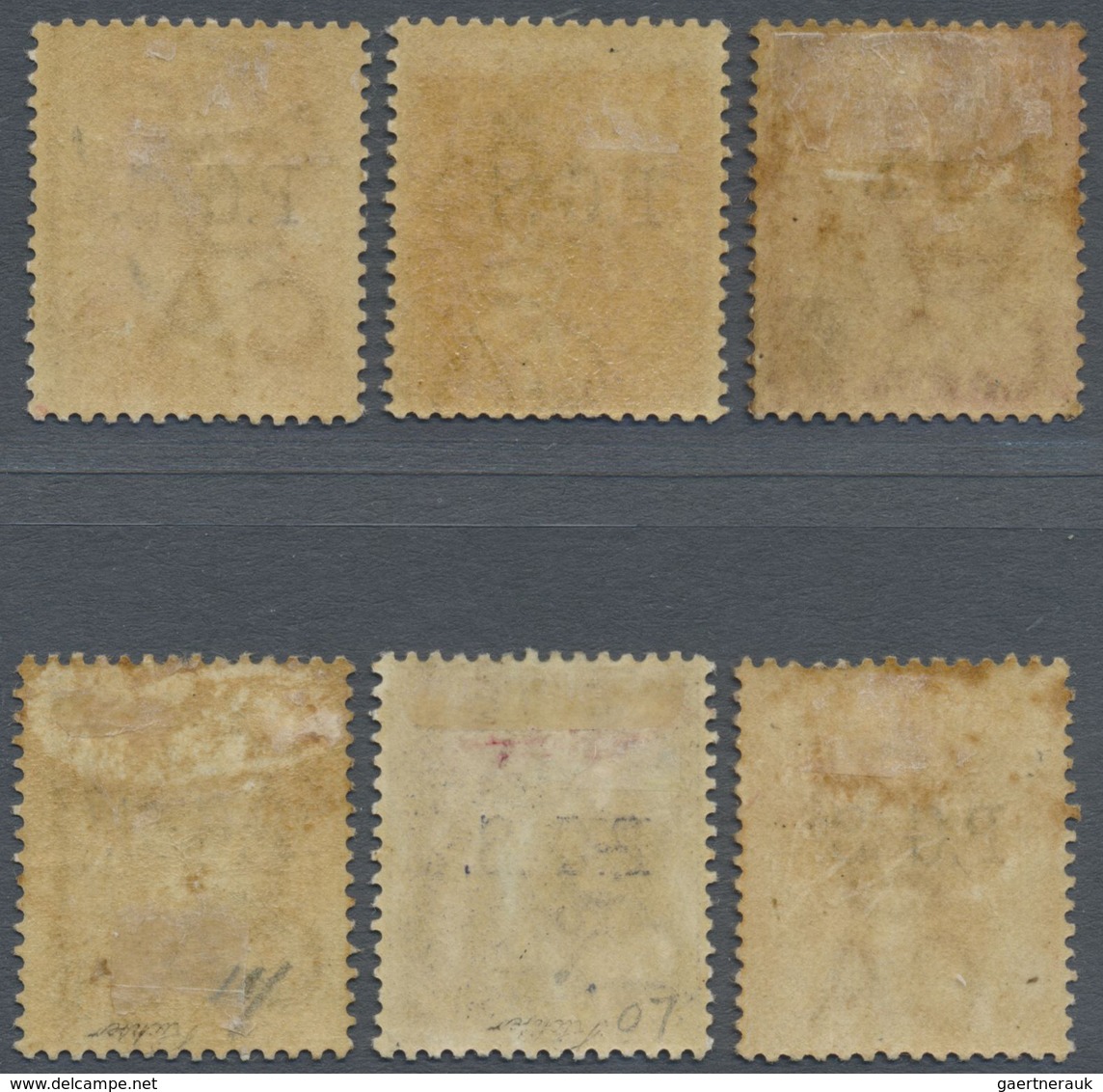 * Malaiische Staaten - Perak-Dienstmarken: 1889 Short Set Of Six Different Stamps Optd. "P.G. S." And - Perak