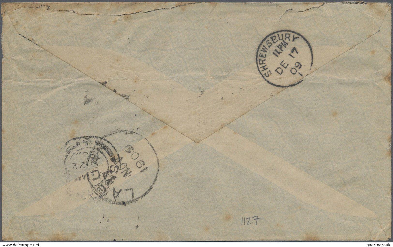 Br Malaiische Staaten - Sarawak: 1909 LAWAS: Cover To England Via Labuan And Singapore Franked By 1899 - Other & Unclassified
