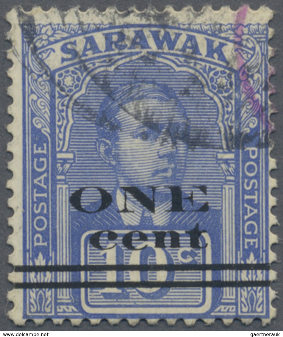 O Malaiische Staaten - Sarawak: 1923, Sir Charles Vyner Brooke 2nd Printing Surcharge (bars ¾ Mm Apart - Other & Unclassified