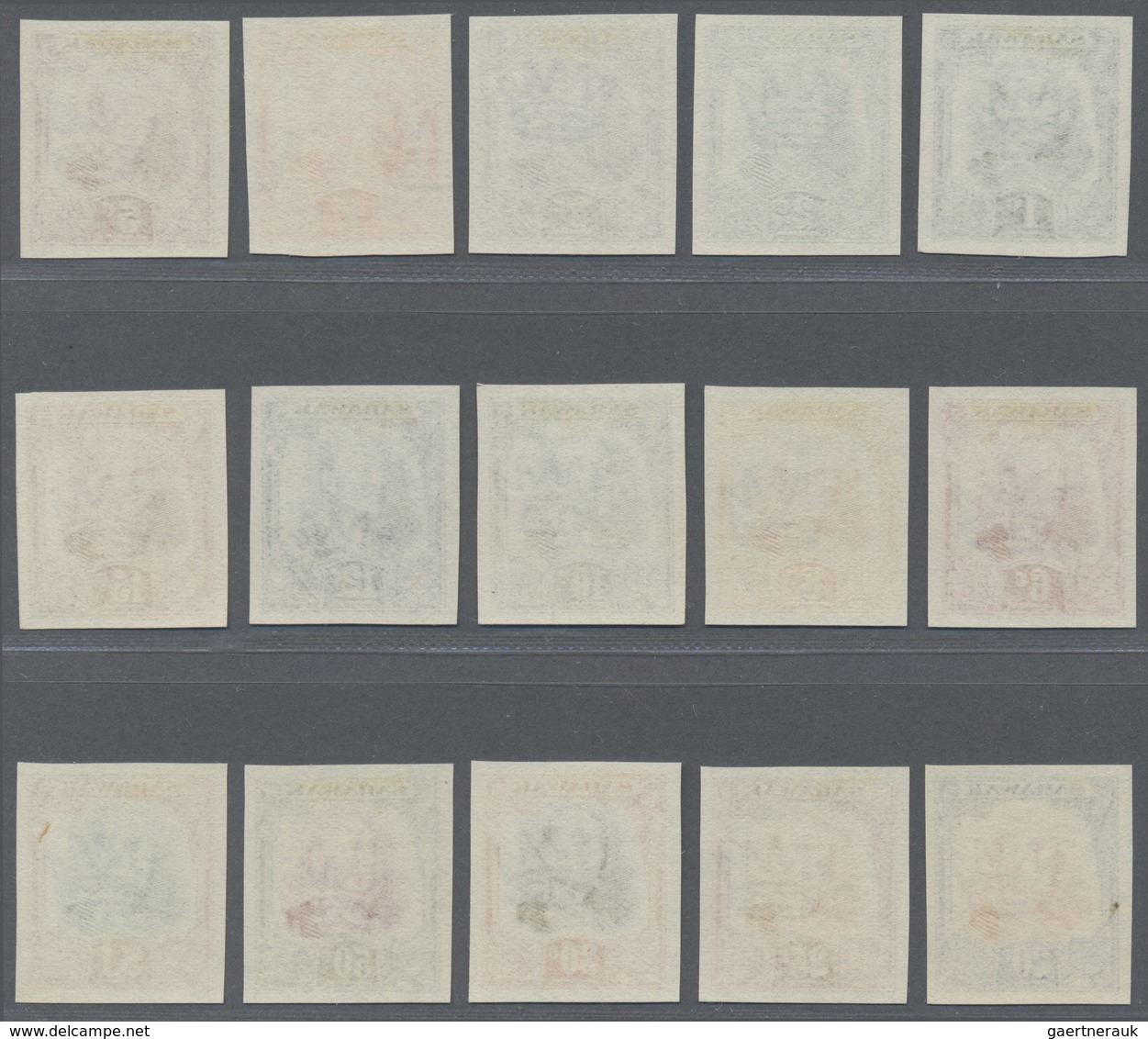 (*) Malaiische Staaten - Sarawak: 1932, Sir Charles Vyner Brooke Complete Set Of 15 In Imperforate COLOU - Andere & Zonder Classificatie