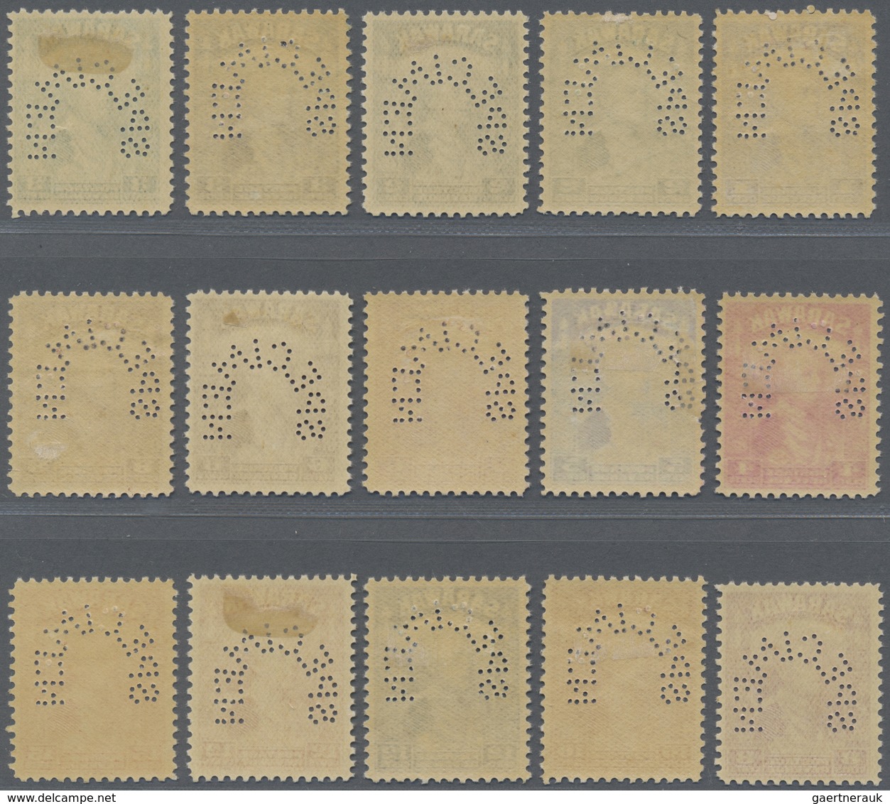 * Malaiische Staaten - Sarawak: 1934, Sir Charles Vyner Brooke Complete Set Of 26 Perforated SPECIMEN, - Andere & Zonder Classificatie