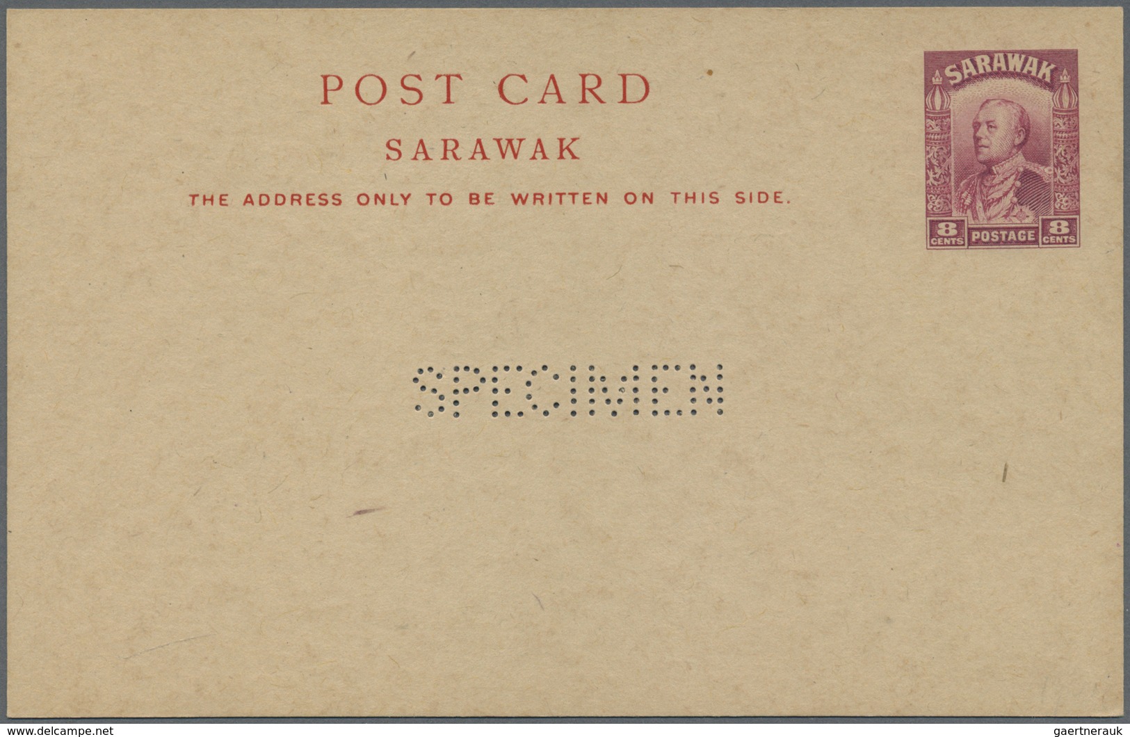 GA Malaiische Staaten - Sarawak: 1934, Complete Set Of Sir Charles Vyner Brooke 2 C Green, 4 C Violet, - Other & Unclassified