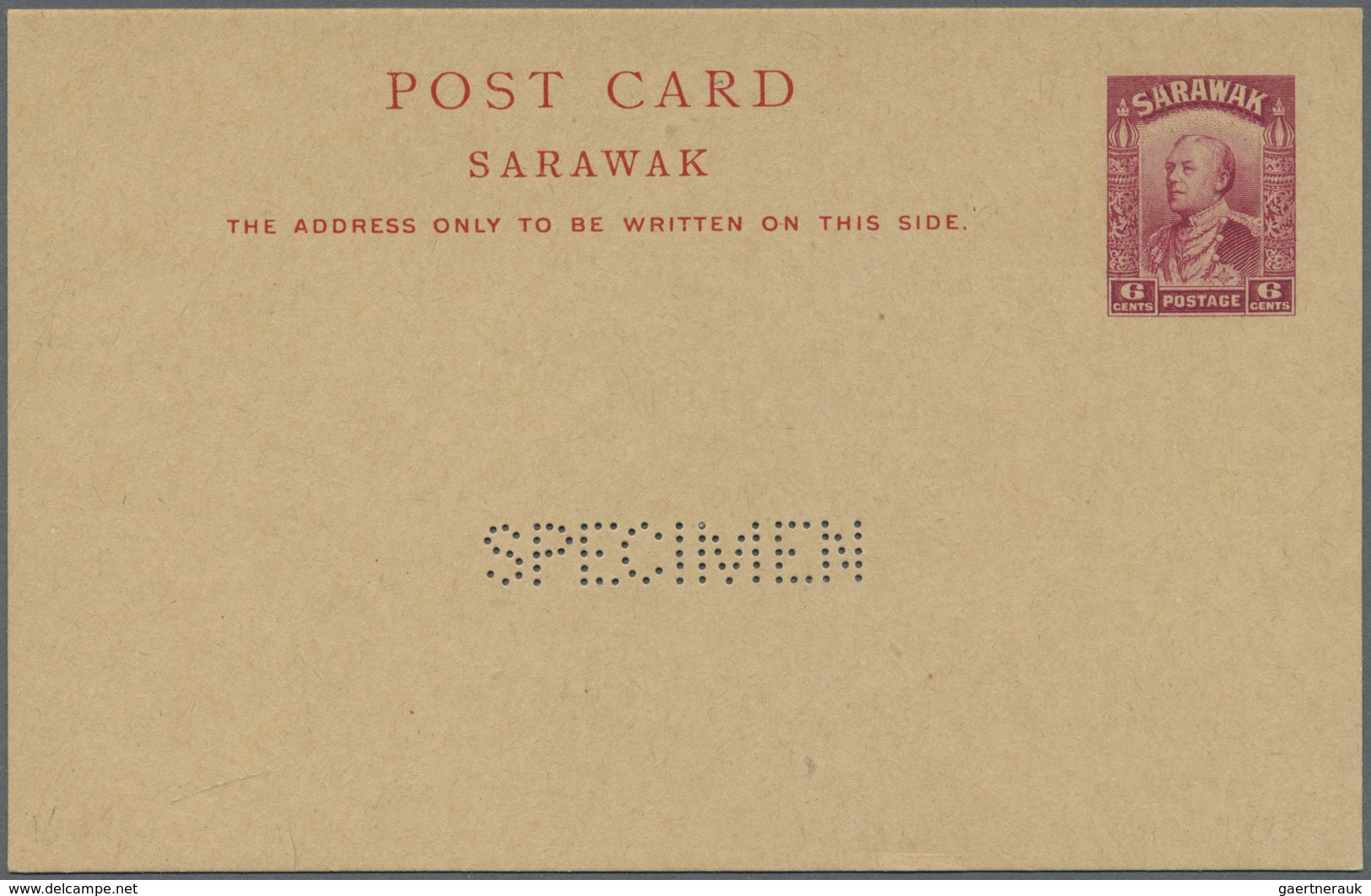 GA Malaiische Staaten - Sarawak: 1934, Complete Set Of Sir Charles Vyner Brooke 2 C Green, 4 C Violet, - Andere & Zonder Classificatie