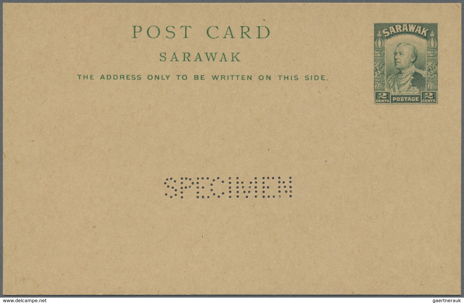 GA Malaiische Staaten - Sarawak: 1934, complete set of Sir Charles Vyner Brooke 2 C green, 4 C violet,