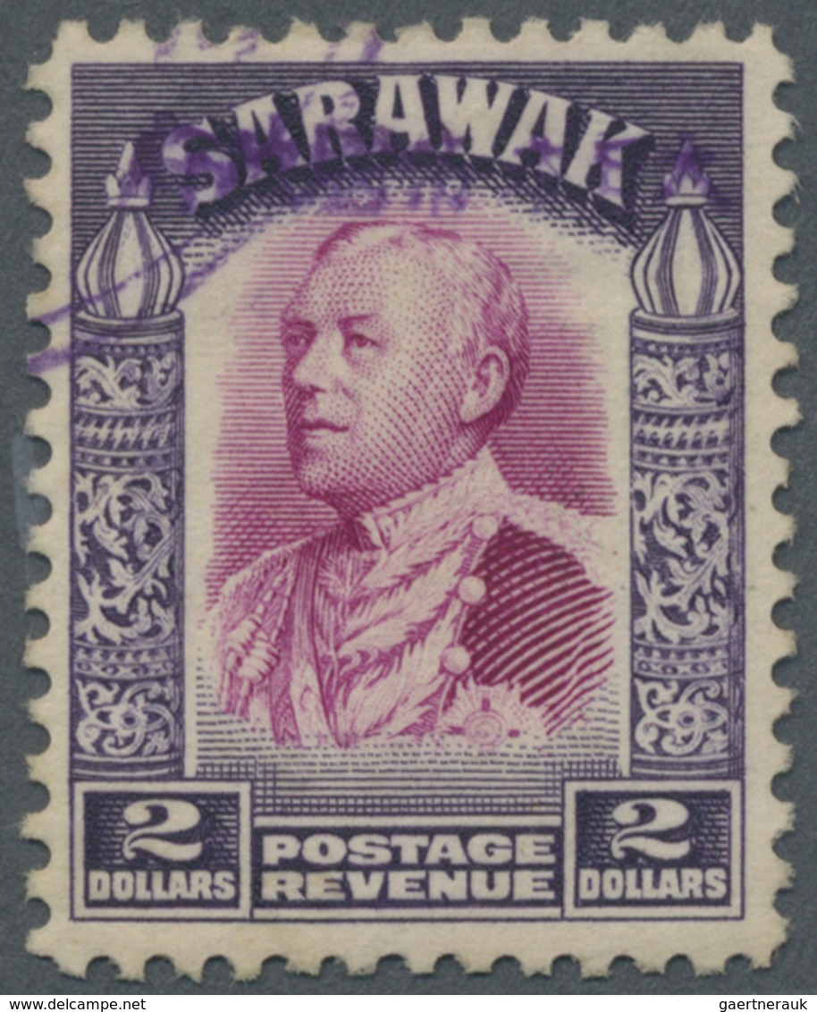 O Malaiische Staaten - Sarawak: Japanese Occupation,  1942, $2 Purple And Violet With Violet Ovpt. At - Andere & Zonder Classificatie