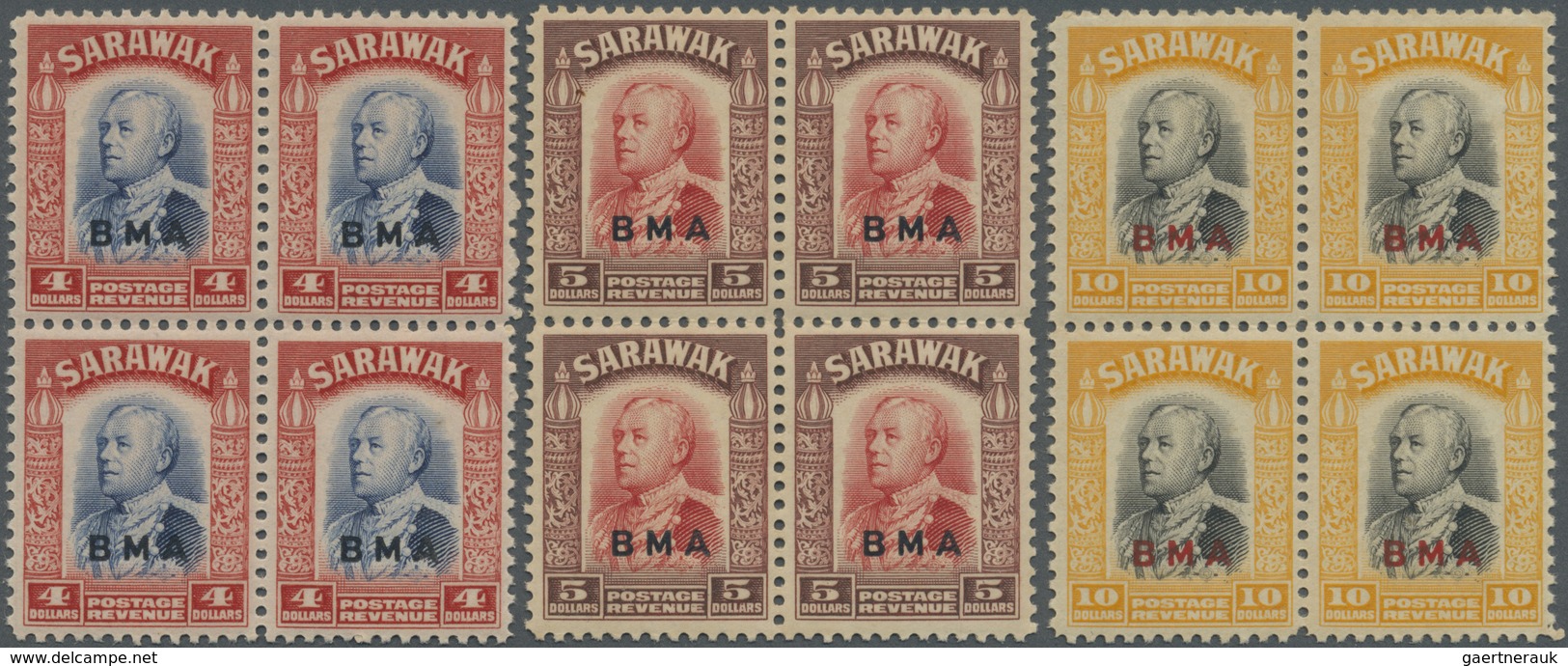 **/* Malaiische Staaten - Sarawak: 1945, Sir Charles Vyner Brooke With BMA Opt. Complete Set Of 20 In Blo - Andere & Zonder Classificatie