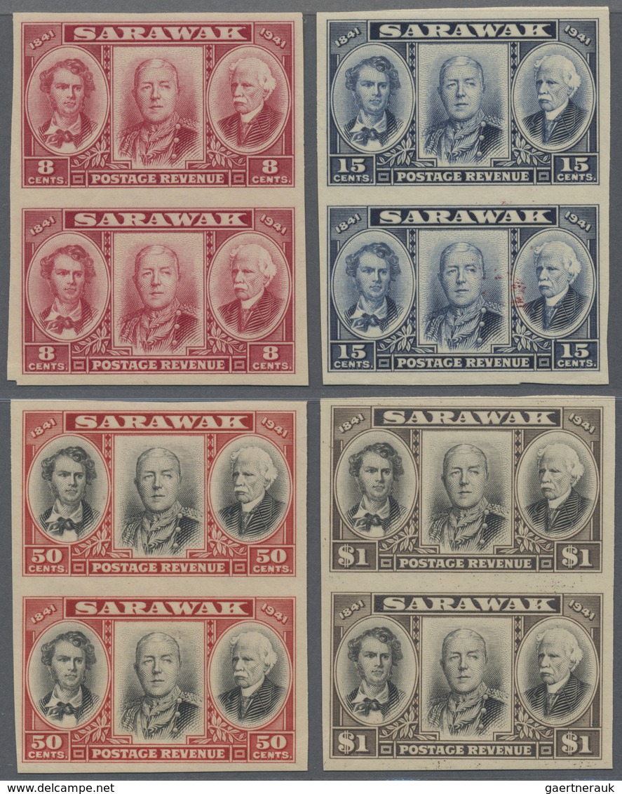 ** Malaiische Staaten - Sarawak: 1946, Centenary Issue Complete Set Of Four (Sir James Brooke, Sir Char - Andere & Zonder Classificatie