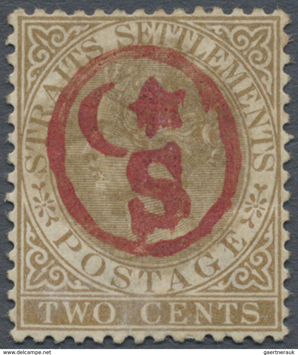 * Malaiische Staaten - Selangor: 1882, Straits Settlements QV 2c. Brown With Wmk. Crown CA With RED Ha - Selangor