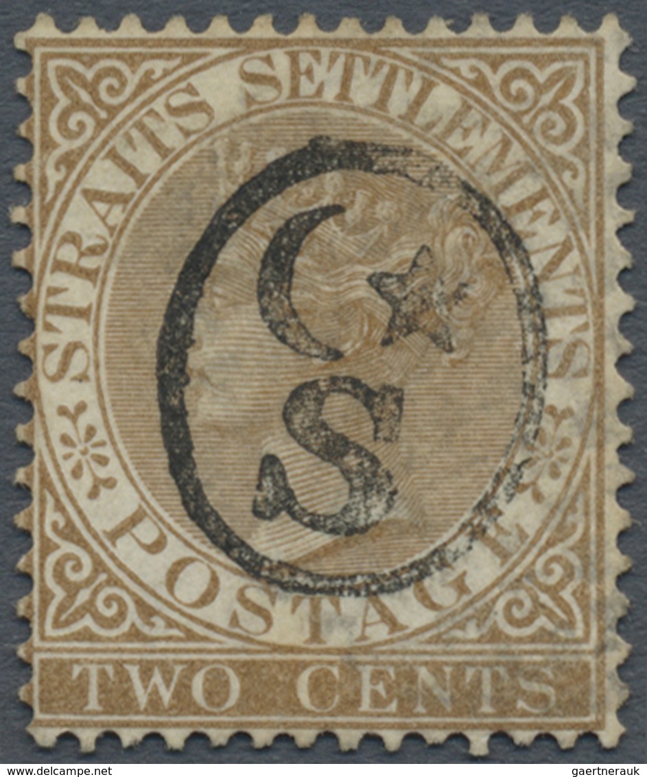 (*) Malaiische Staaten - Selangor: 1881, Straits Settlements QV 2c. Brown With Wmk. Crown CC With Black - Selangor