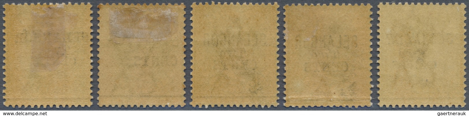 * Malaiische Staaten - Selangor: 1891, Straits Settlements QV 24c. Green With Wmk. Crown CA Five Stamp - Selangor