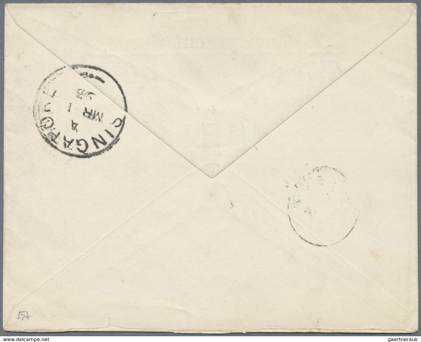 Br Malaiische Staaten - Selangor: 1893 (26 Feb.) "On Government Service" (deleted) Envelope From Klang, - Selangor