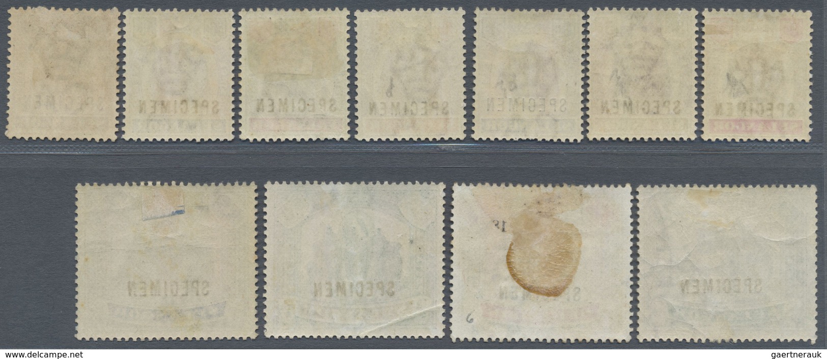 */(*) Malaiische Staaten - Selangor: 1895/1898, Definitives "Tiger/Elephant", 3c. To $5, Set Of Eleven Val - Selangor