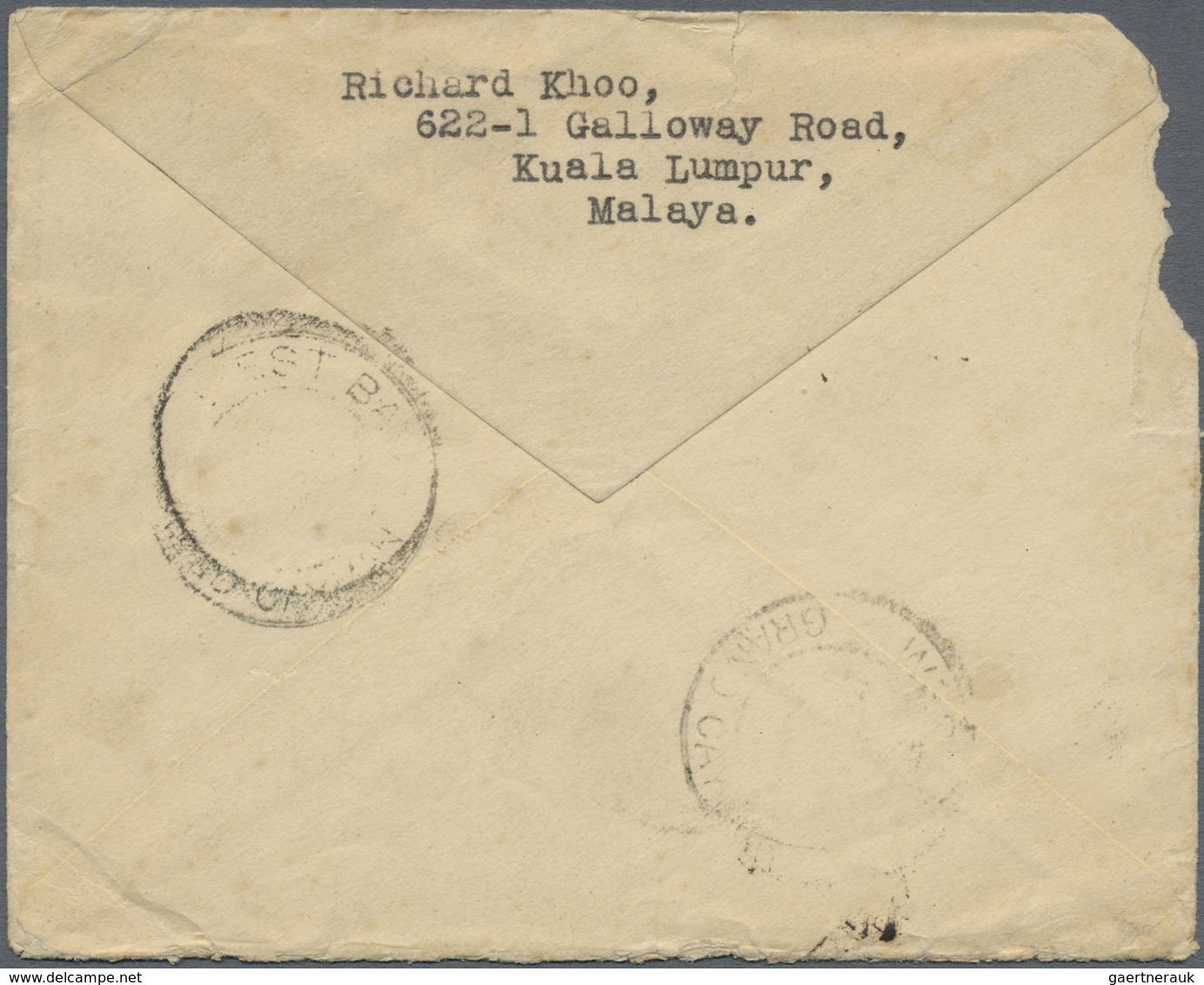 Br Malaiische Staaten - Selangor: 1938, 2 X 4 C Orange Multiple Franking On Cover From KUALA LUMPUR, 3. - Selangor