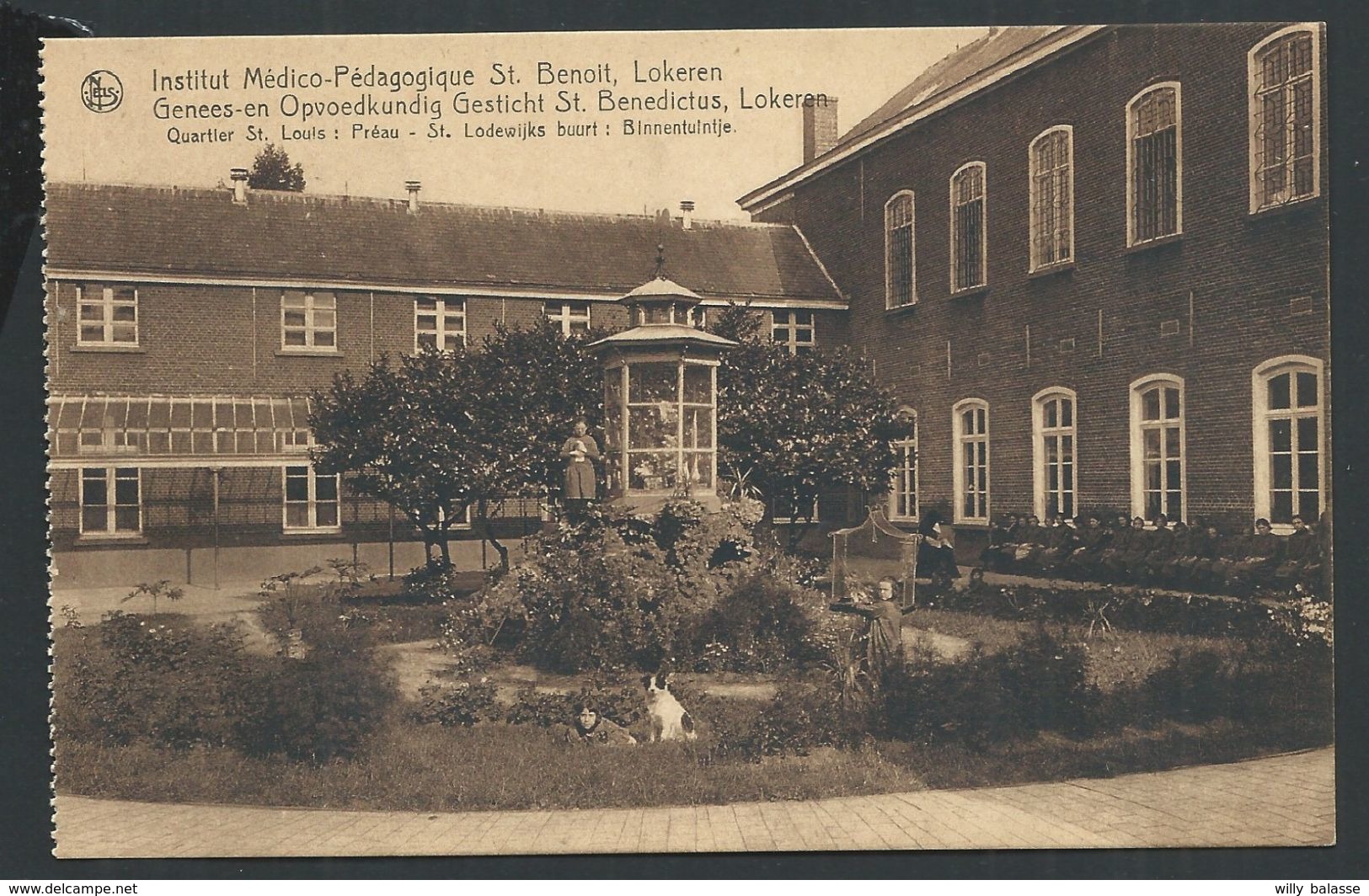 +++ CPA - LOKEREN - Institut Médico-Pédagogique St Benoît - Quartier St Louis - Préau - Nels  // - Lokeren