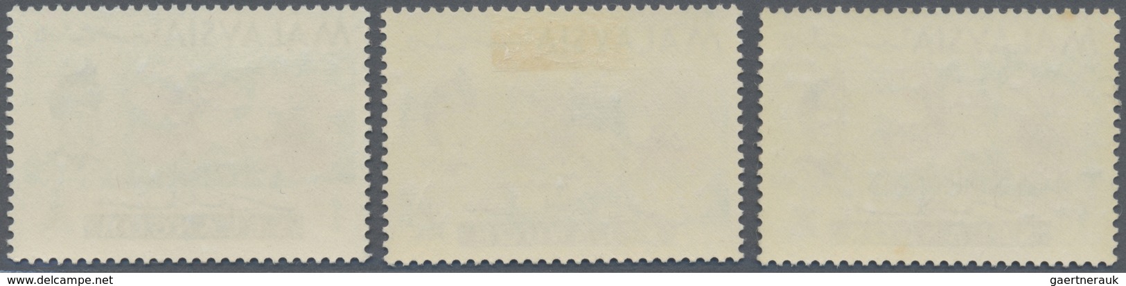 **/* Malaiische Staaten - Selangor: 1965, Orchids 1c. 'Vanda Hookeriana' Two Stamps With SHIFTED COLOURS - Selangor