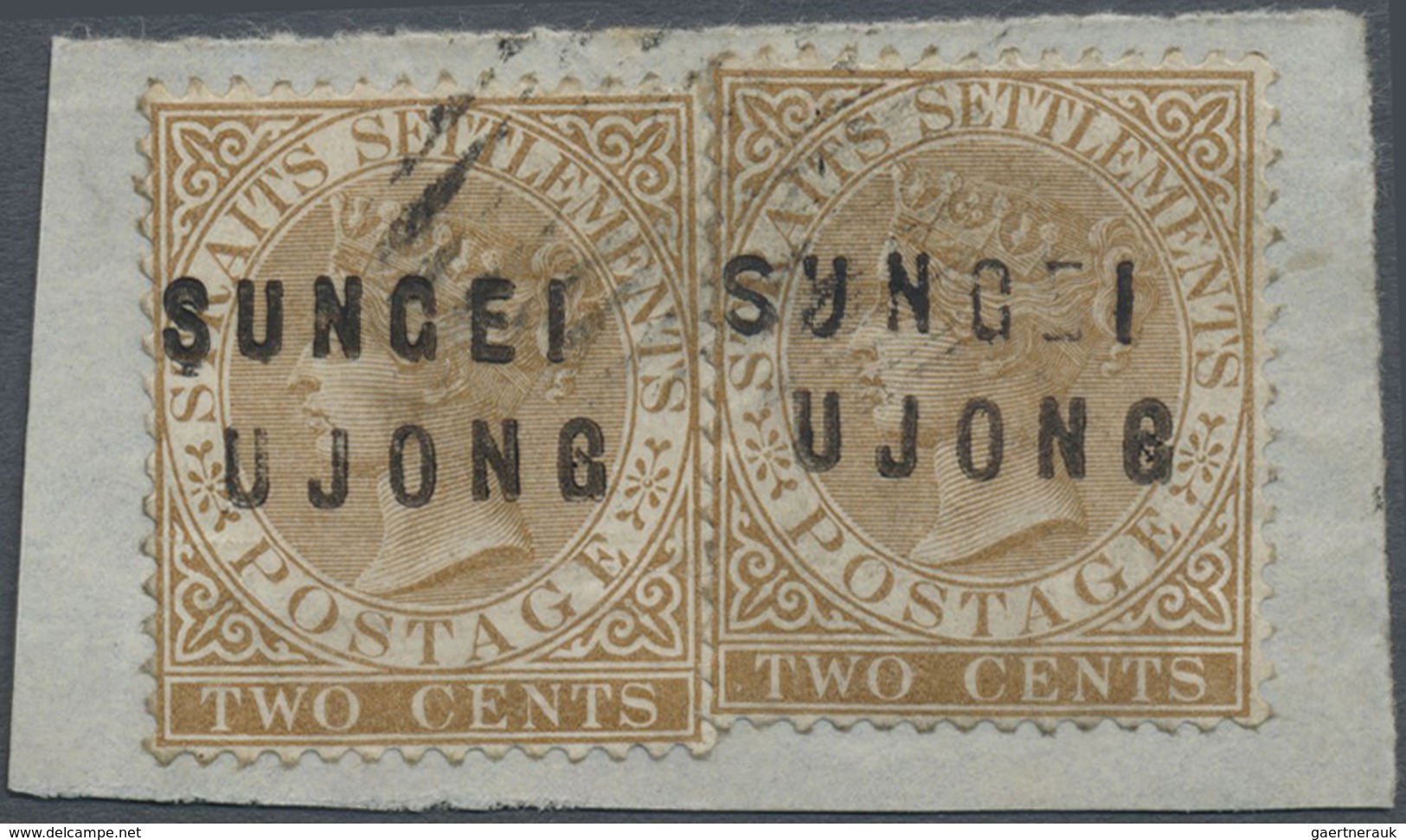 Brfst Malaiische Staaten - Sungei Ujong: 1881 Two Singles 2c. Brown, Wmk Crown CC, With Different Types Of - Other & Unclassified