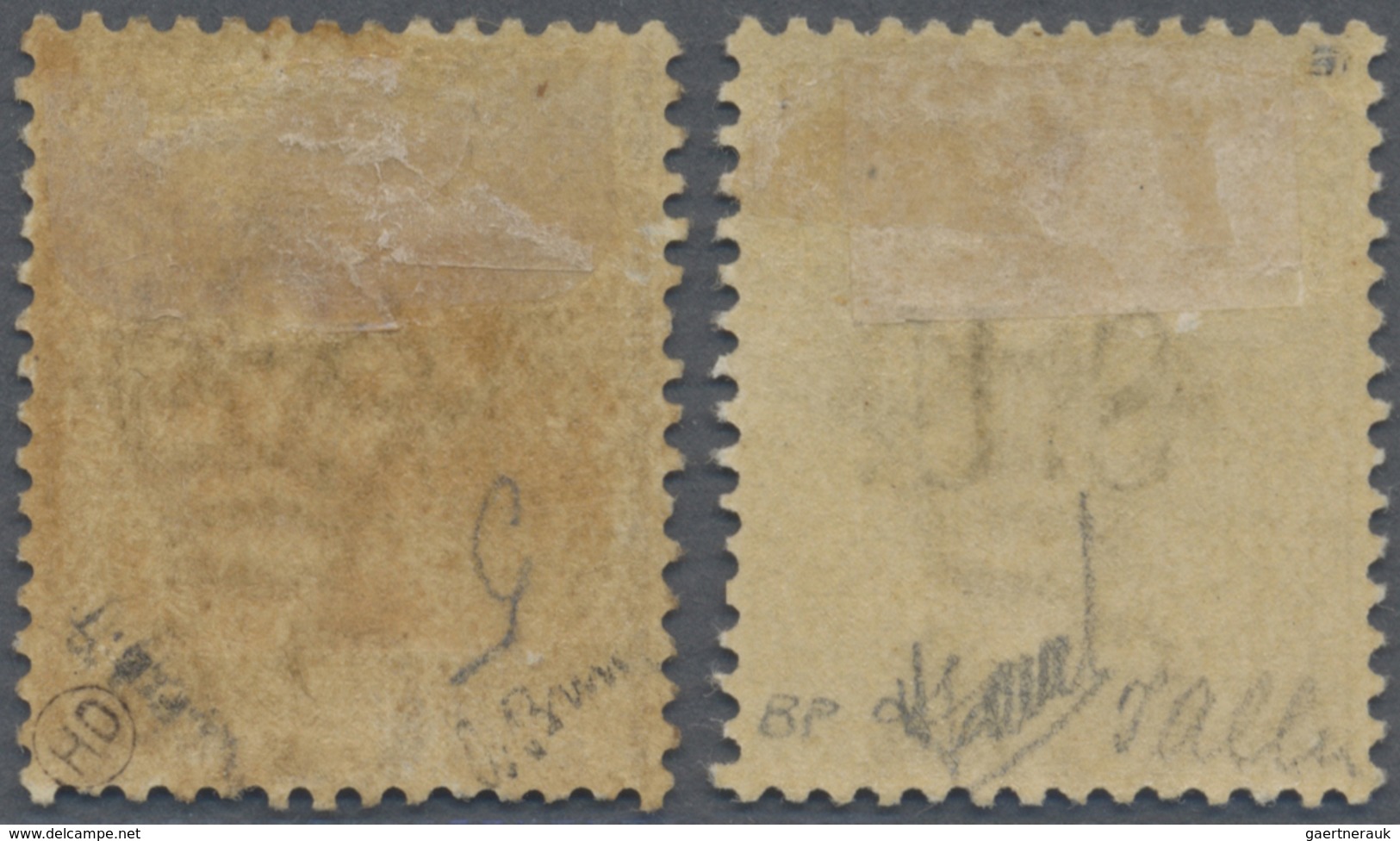 * Malaiische Staaten - Sungei Ujong: 1882 Two Singles 2c. Brown, Wmk Crown CA, Overprinted "SU", One W - Sonstige & Ohne Zuordnung