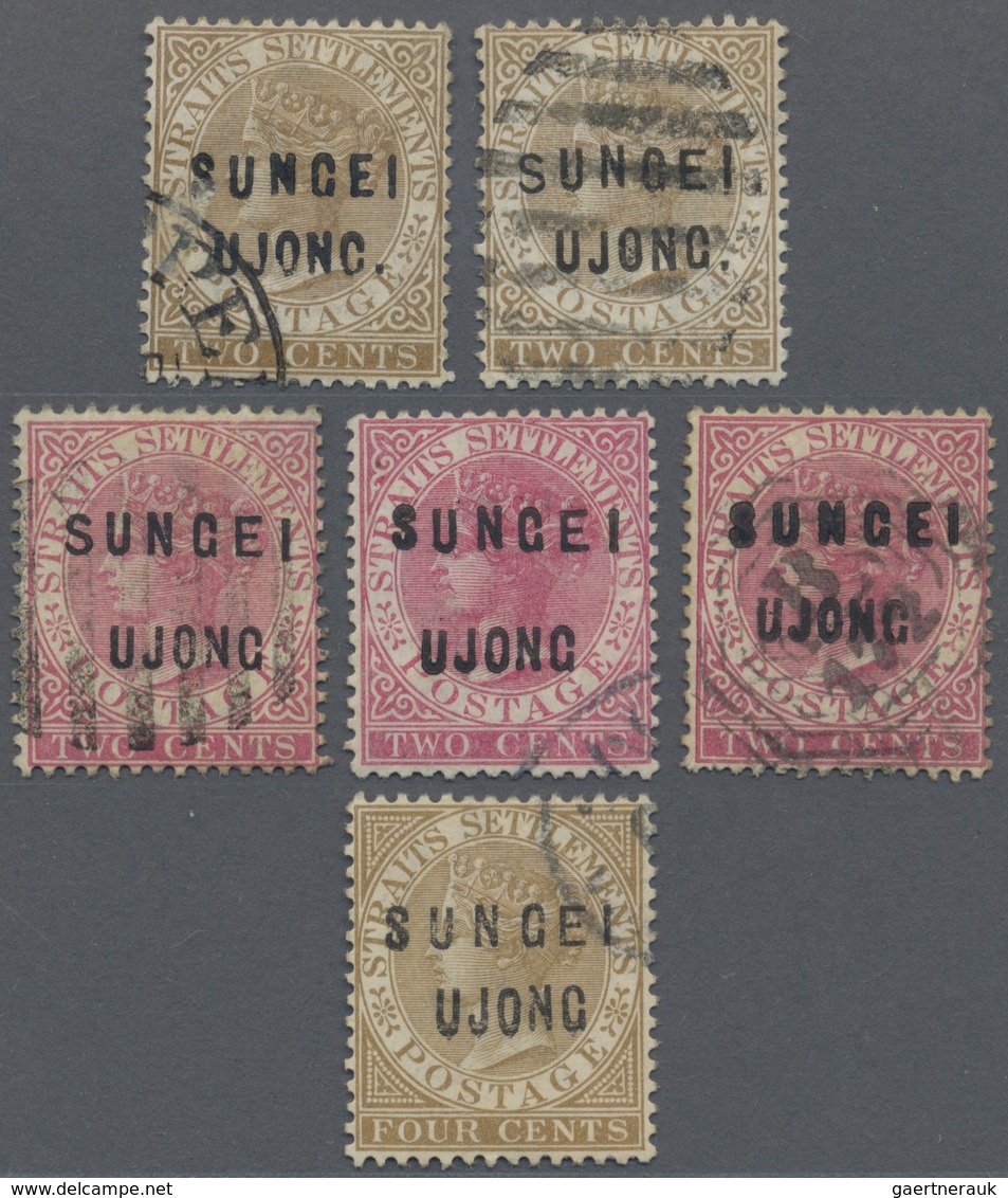 O Malaiische Staaten - Sungei Ujong: 1883-84 Set Of Six QV Stamps Overprinted By Different Types Of "S - Other & Unclassified