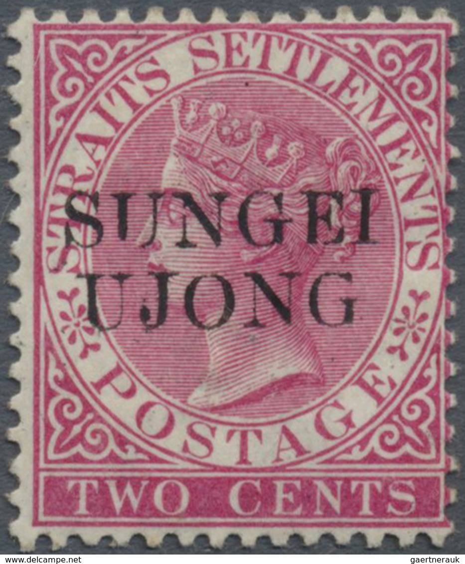 * Malaiische Staaten - Sungei Ujong: 1885-90 2c. Bright Rose, Wmk Crown CA, Optd. "SUNGEI UJONG" With - Andere & Zonder Classificatie