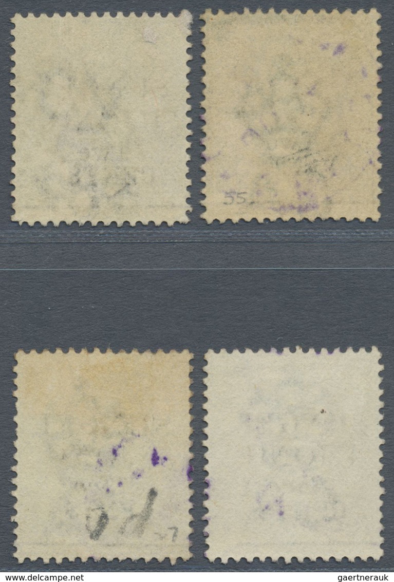 O Malaiische Staaten - Sungei Ujong: 1891 QV 2c. On 24c. Green, Four Singles With The Four Different " - Andere & Zonder Classificatie