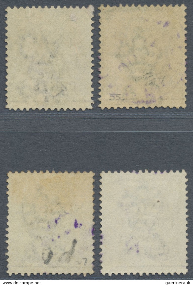 O Malaiische Staaten - Sungei Ujong: 1891 QV 2c. On 24c. Green, Four Singles With The Four Different " - Other & Unclassified