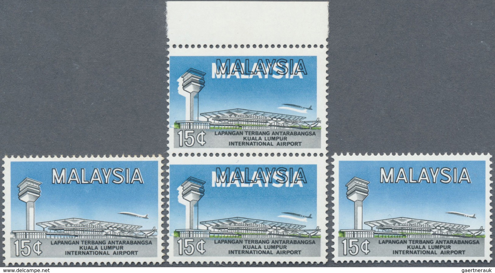 ** Malaysia: 1965, Opening Of International Airport Kuala Lumpur 15c. With YELLOW-GREEN OMITTED (part O - Maleisië (1964-...)