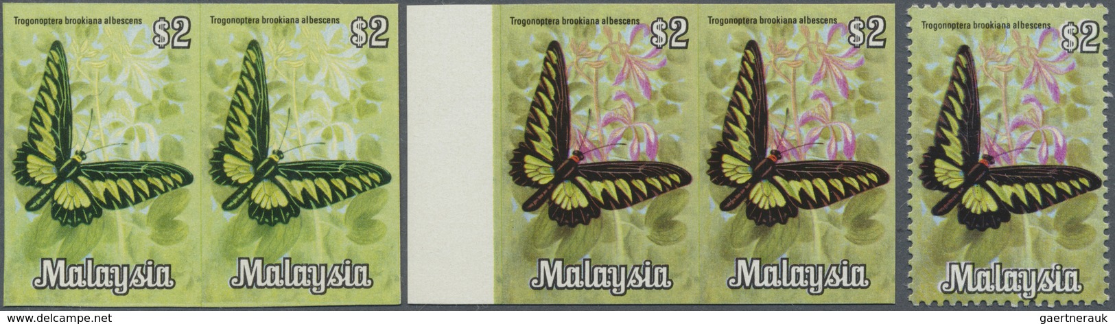 ** Malaysia: 1970, Butterflies $2 'Trogonoptera Brookiana Albescens' Horizontal Imperforate PROGRESSIVE - Maleisië (1964-...)