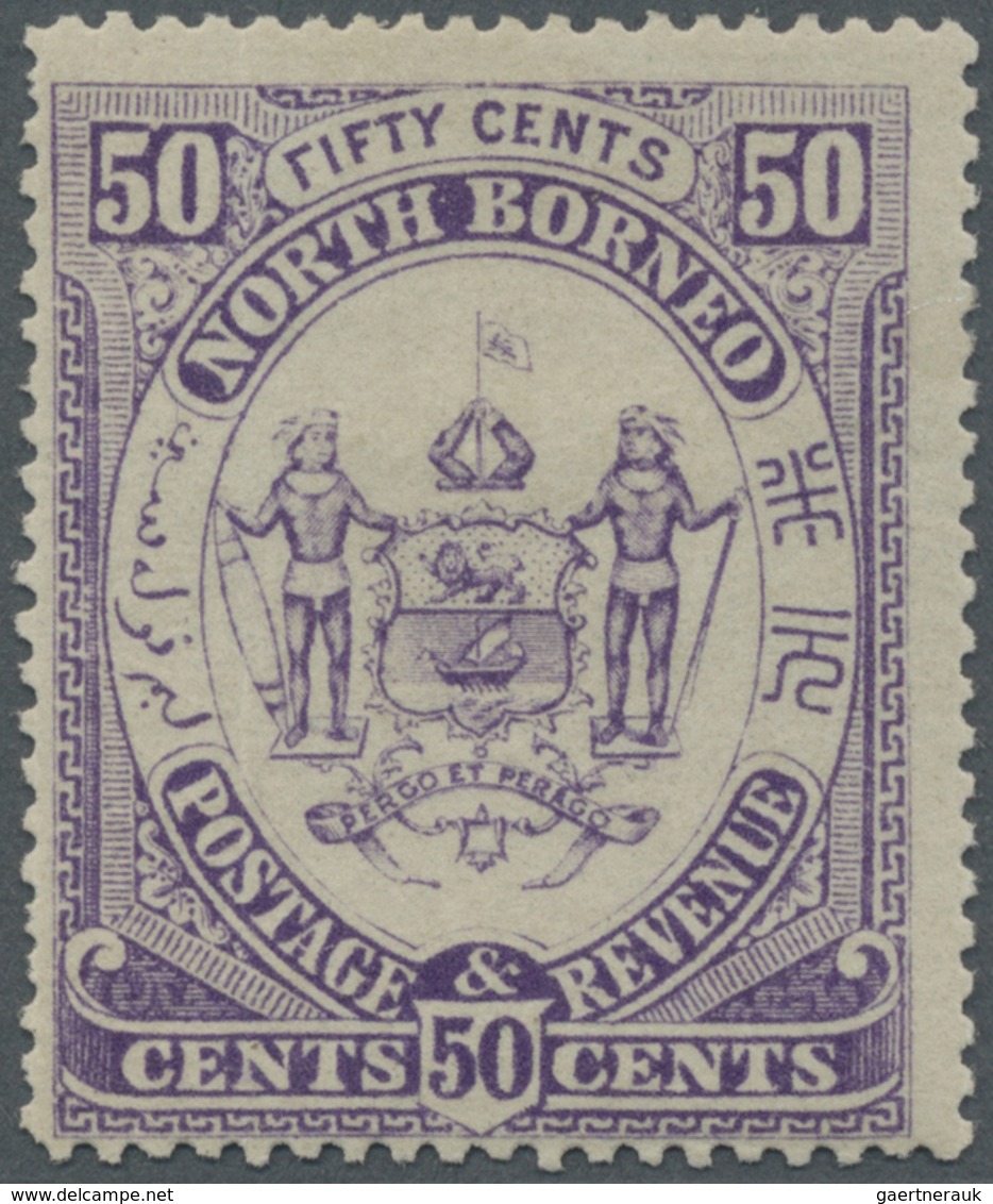 * Nordborneo: 1883 50c. Violet Showing Variety "Inverted "L" For First "F" In FIFTY", Mint Lightly Hin - Noord Borneo (...-1963)