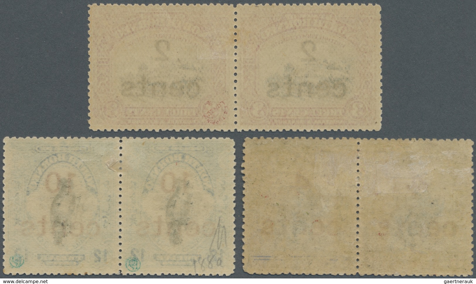 * Nordborneo: 1916, Pictorial Definitives Set Of Three In Horizontal Pairs With 2c. On 3c., 4c. On 6c. - Noord Borneo (...-1963)