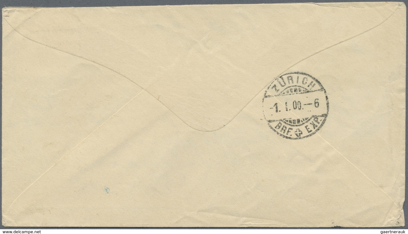 Br Singapur: 1899 Cover From Singapore To Zurich, Switzerland 'by French Mail', Franked By Straits Sett - Singapore (...-1959)
