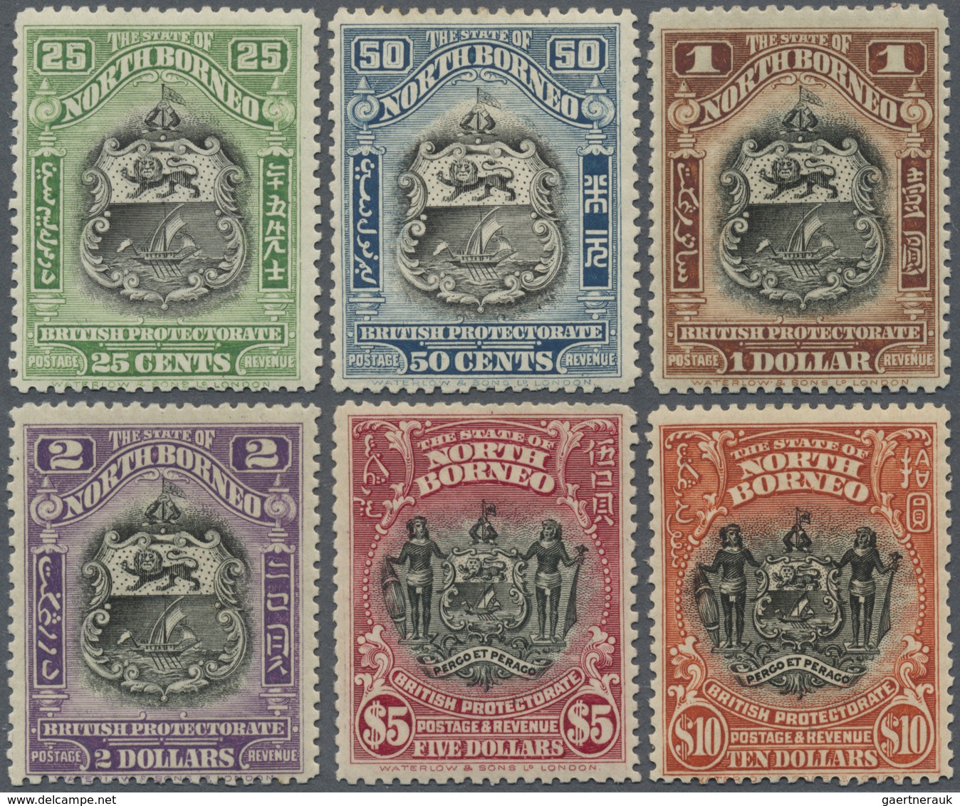 * Nordborneo: 1925/1928, Pictorial Definitives With New Perforation 12½ And Some Colour Changes Comple - Noord Borneo (...-1963)