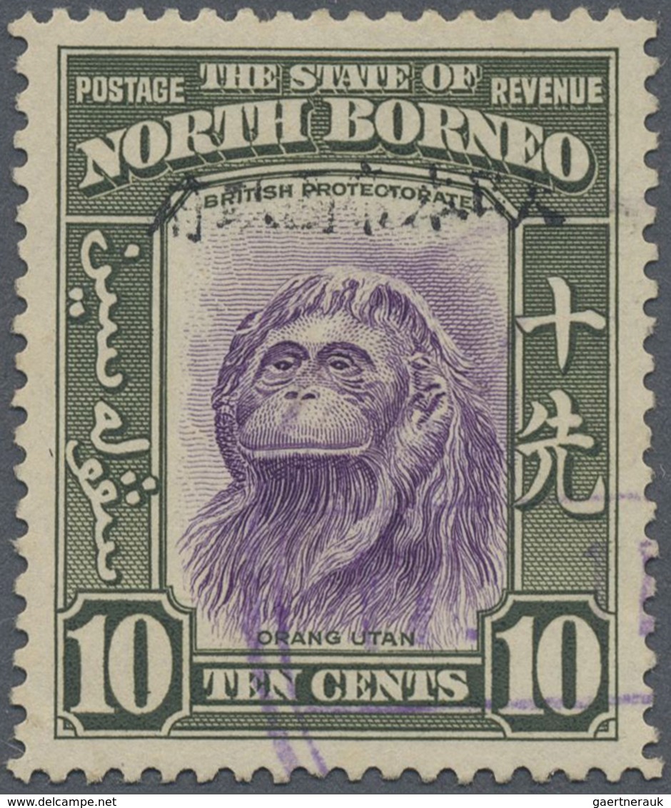 O Nordborneo: Japanese Occupation,  1942, 10 C. With Black Overprint, Used (SG Cat.  £400.-). - Noord Borneo (...-1963)