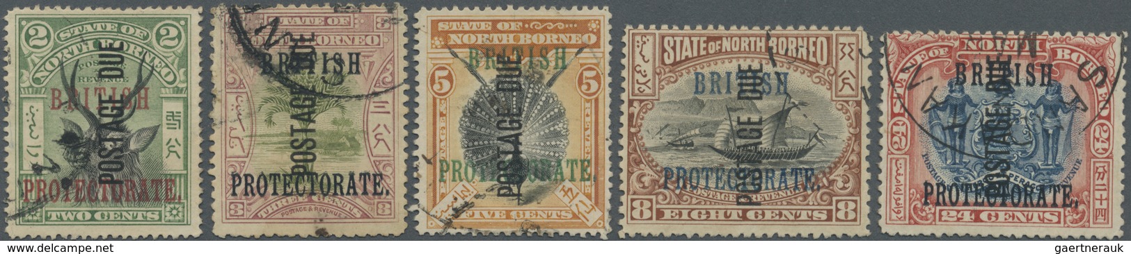 O Nordborneo - Portomarken: 1902, Pictorial Definitives With Opt. 'BRITISH PROTECTORATE' In Different - Noord Borneo (...-1963)