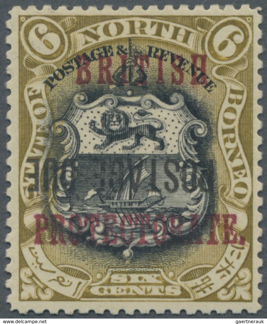 * Nordborneo - Portomarken: 1902-12 6c. Black & Bistre-brown With Central Overprint "POSTAGE DUE" INVE - Noord Borneo (...-1963)