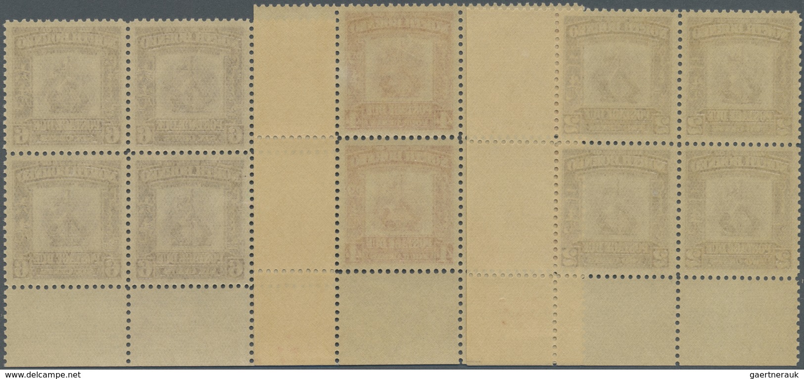 ** Nordborneo - Portomarken: 1939, Postage Dues 'Crest Of The Company' Complete Set Of Five In Blocks O - North Borneo (...-1963)