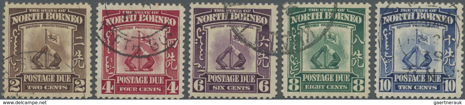 O Nordborneo - Portomarken: 1939, Postage Dues 'Crest Of The Company' Complete Set Of Five Fine Cds. U - Noord Borneo (...-1963)