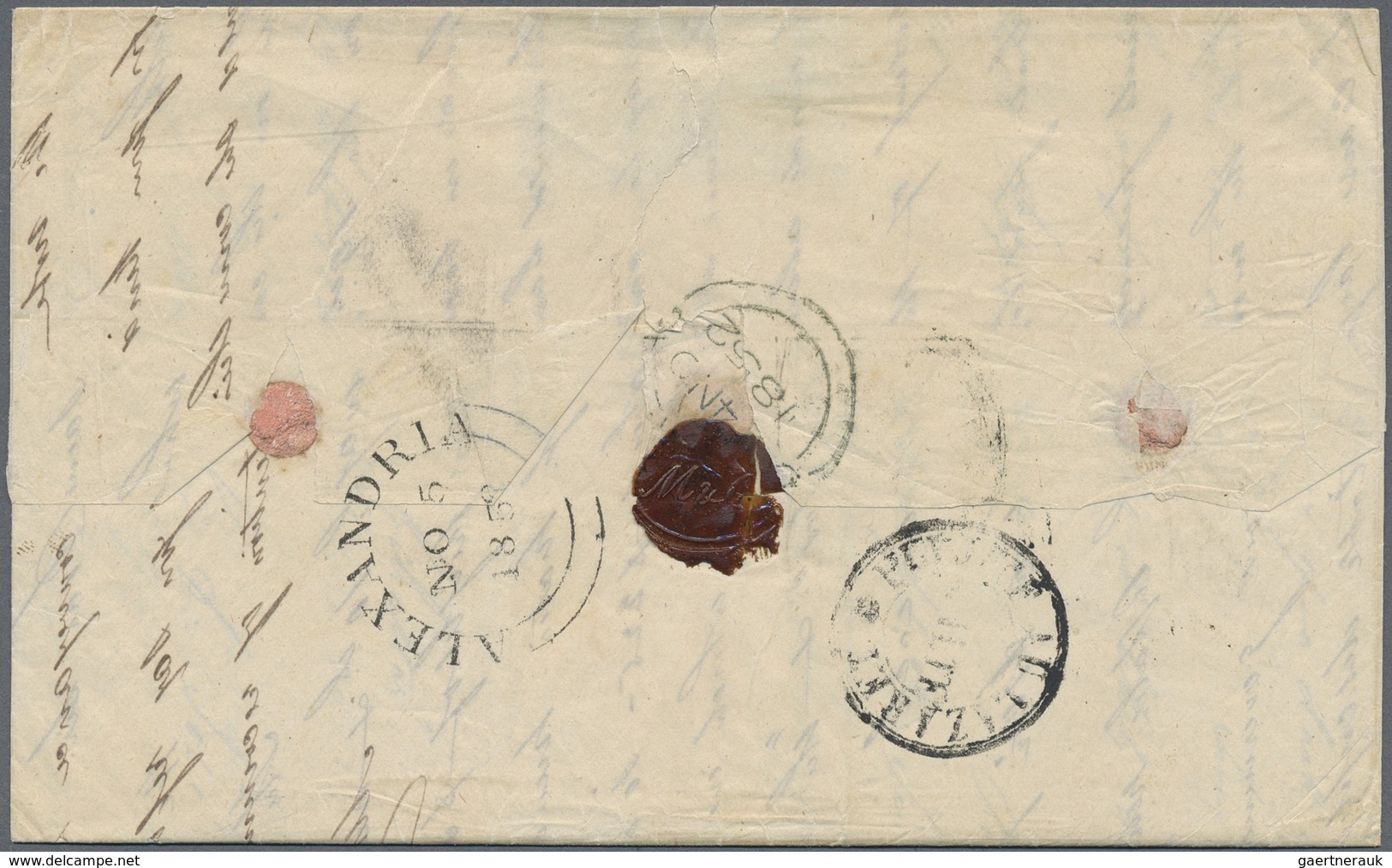 Br Singapur: 1852. Stampless Envelope Written From Singapore Dated '29th Sept 52' Addressed To Cadiz, S - Singapore (...-1959)