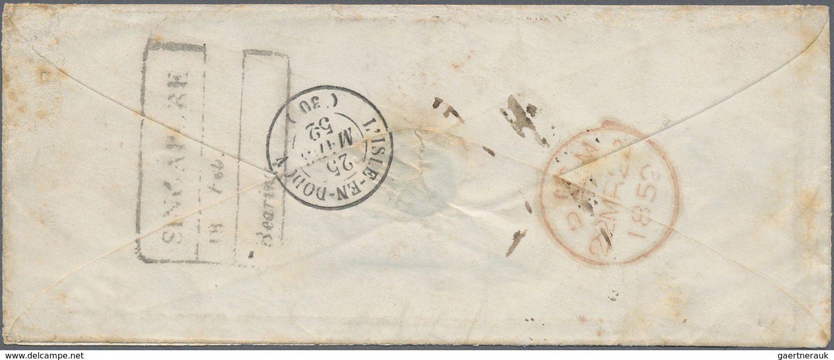 Br Singapur: 1852. Stampless Envelope Written From Singapore Dated In M/s '20th Jan 1852' Addressed To - Singapore (...-1959)