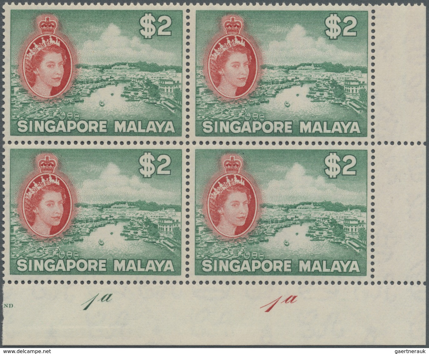 ** Singapur: 1955/1958, QEII Pictorial Definitives (ships, Raffles Statue, Coat Of Arms Etc.) Complete - Singapore (...-1959)