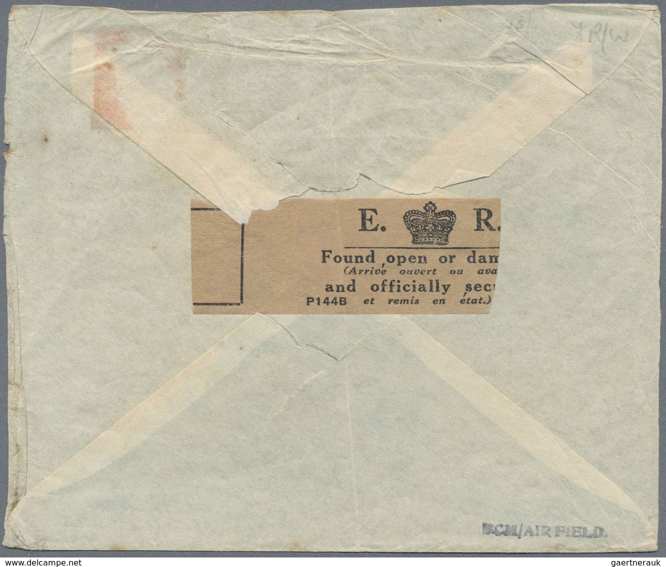 Br Malaiischer Staatenbund: 1936, Cover From PORT DICKSON, Addressed To UK Salvaged From Imperial Fligh - Federated Malay States