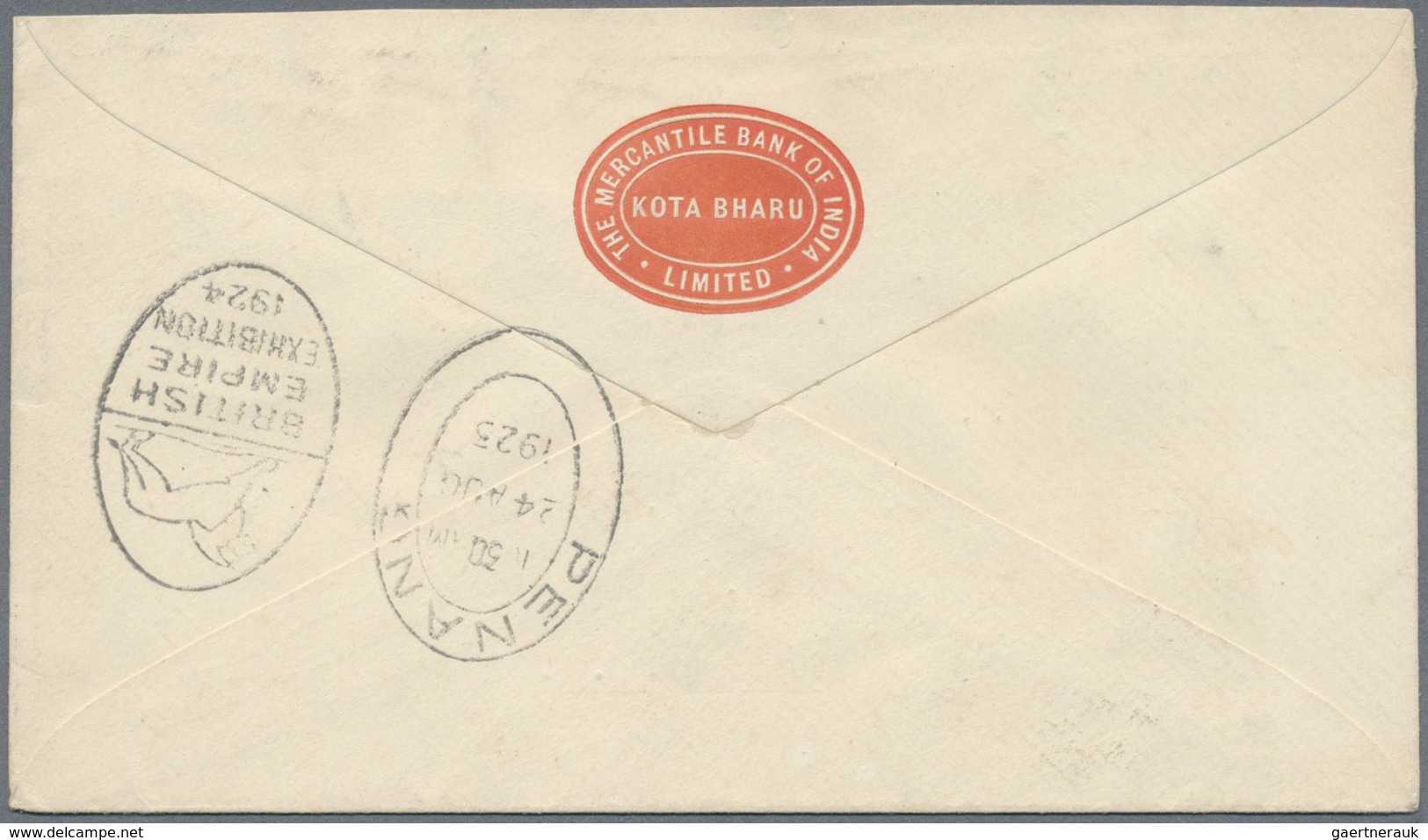 Br Malaiische Staaten - Kelantan: 1925, 6c. Claret, Single Franking On Cover To London, Oblit. By Machi - Kelantan