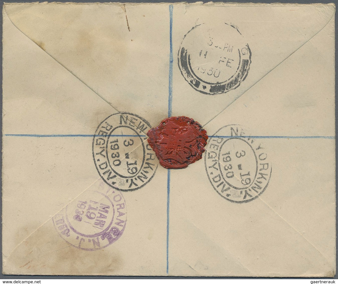 GA Malaiische Staaten - Penang: 1930, Uprated Stationery Envelope 4c. Violet (E1), 3c. Green Faulty, Re - Penang